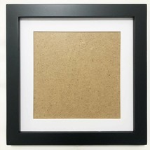 8x8 Picture Frames Black 6x6 Picture with Mat Solid Wood Frame Plastic Panel - £11.17 GBP