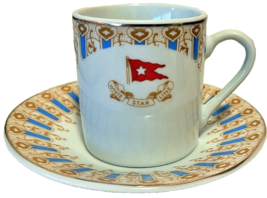 RMS Titanic 1st Class Wisteria 4oz Espresso Demitasse Cup and Saucer - $40.80