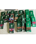 Empty 28 Starbucks brand coffee bags collectible advertising craft art s... - $24.70