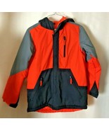 The Children&#39;s Place Jacket Size L 10/12 Puffy Insulated Orange Black Do... - £21.72 GBP