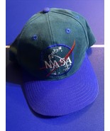 NASA Space Center Blue Cotton Snapback Baseball Cap Hat 80s/90s - $240.27 MXN