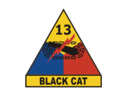 4&quot; 13th armored division black cat army bumper sticker decal usa made - £21.22 GBP