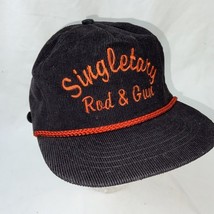 Corduroy Black SINGLETARY ROD &amp; GUN CLUB embroidered Rope Edge Hat  Oxfo... - $555.16 MXN