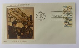 Orville and Wilbur Wright 75 years of Air Progress Mail Cover 1978 - £7.92 GBP