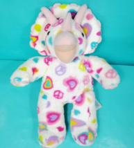 Build A Bear Workshop Plush Triceratops Dinosaur Rainbow Peace Sign Hear... - $26.05 CAD