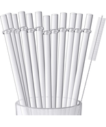 12 Pieces 11 Inches Clear Reusable Plastic Straws for Tall Cups, Tumbler... - £7.37 GBP
