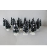 Lemax Village 14 Trees Winter Pines Snow Tipped Scenery 4&quot; w/bases PR - $229.78 MXN