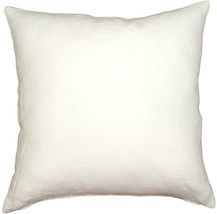 Tuscany Linen White Throw Pillow 17x17, Complete with Pillow Insert - £29.33 GBP
