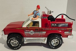 Nylint Rapid Response Fire Truck &amp; Fireman Men of Steel Action Figure 19... - £30.21 GBP