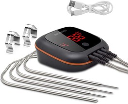 Inkbird Grill Thermometer, Bluetooth Smoker Thermometer,, And 1 Oven Probe. - $64.94