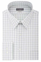 $55 Van Heusen Dress Shirt Regular Fit Flex Collar Stretch Aqua Size 14.... - $21.37