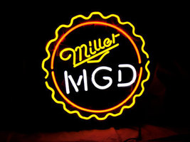 Brand New MILLER MGD Beer Neon Light Sign 16&quot;x 16&quot; [High Quality] - £110.85 GBP