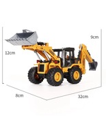 2 in 1 Alloy Tractor Excavator Bulldozer Miniature Crane Truck Model Die... - £10.69 GBP