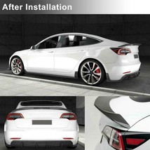 For 2017-2022 Tesla Model 3 V Style Sport Carbon Fiber Trunk Lid Spoiler Wing - $185.00