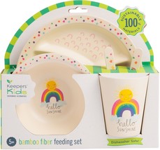 CHILD 5PC RAINBOW FEEDING SET/CUP PLATE BOWL SPOON AND FORK - £33.26 GBP