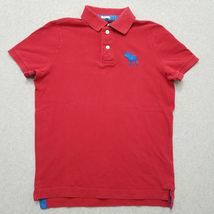 Abercrombie &amp; Fitch Polo Shirt Youth Large Red Embroidered Logo - €15,21 EUR