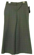 Jones New York Womens Gray Check Plaid Stretch Capri Crop Pants Size 4 New - $19.99