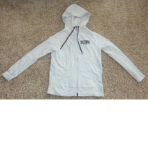 Victoria&#39;s Secret Sport Zip Up Off White Logo Long Sleeve Hoodie Jacket-size M - £23.69 GBP