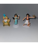 3 Disney Aladdin Toy Figures Lot Sultan Jasmine Lamp Abu Mattel Decopac ... - £13.89 GBP