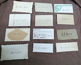 1900&#39;s Calling Cards 1st Lot of 12 - $25.00