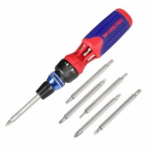 WORKPRO 12-in-1 Ratcheting Multi-Bit Screwdriver Set, Quick-load Mechanism Screw - £31.31 GBP