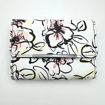 Women’s Mundi Tri Fold Wallet White Floral Vegan Leather - $8.59