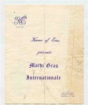 Krewe of Eros Presents Mardi Gras Internationale 1966 New Orleans Louisiana - £17.35 GBP