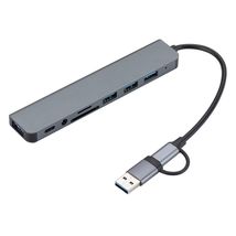 2218 USB / Type-C Docking Station Hub USB3.0 + USB 2.0x3 + SD / TF + 3.5... - $4.81