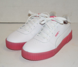 Puma Carina 2.0 Lace Up  Womens White Sneakers Sz 9.5 Casual Shoes 37377602 - £31.64 GBP