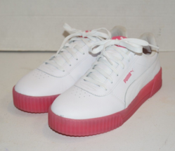 Puma Carina 2.0 Lace Up  Womens White Sneakers Sz 9.5 Casual Shoes 37377602 - £31.53 GBP