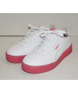Puma Carina 2.0 Lace Up  Womens White Sneakers Sz 9.5 Casual Shoes 37377602 - £31.10 GBP
