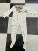 NWT 100% AUTH Burberry Baby One Piece Check Collar Coverall Footie Sz 12M - £123.72 GBP