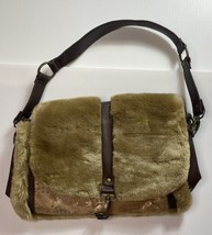 Bathy and Body Works Faux Fur Crossbody Bag 8” By 13” Purse - $16.35