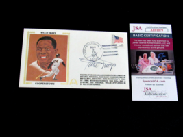 WILLIE MAYS GIANTS METS HOF SIGNED AUTO VTG 1979 COOPERSTOWN COVER JSA B... - £231.96 GBP