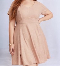 Torrid Pink Dress with Shimmery Gold Accents - Size 10 - £26.23 GBP