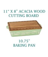 Pioneer Woman ~ PAINTED MEADOW ~ Rectangular Stoneware Baker w/Cutting B... - $63.90 CAD