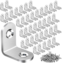 40PCS L Bracket Corner Brace, Stainless Steel L Brackets for Shelves, Me... - $10.67