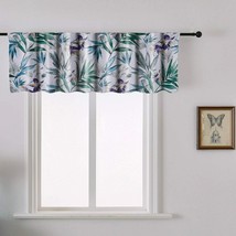 Colorful Floral Flowers &amp; Leaves 52&quot;x18&quot; Window Valance, Vivid Colors Mo... - $12.76