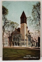 Albany New York,  City Hall Greetings 1910 Postcard B18 - £3.93 GBP