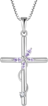 Mother&#39;s Day Gifts for Mom Her Wife, Cross Butterfly Pendant for Women, 925 Ster - £65.80 GBP