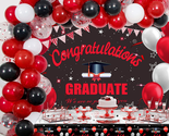 Graduation Decorations 2024, Red and Black Graduation Decorations Class ... - $34.14