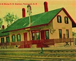 Boston and Maine Railroad Station Penacook New Hampshire NH UNP DB Postc... - $4.90