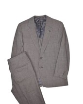 Hickey Freeman Suit Mens 41S Grey Glen Check Jacket &amp; Pants Bespoke Plai... - £105.67 GBP