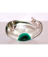 LOVELY WHALE CLEAR &amp; GREEN ART GLASS/CRYSTAL PAPERWEIGHT - £14.96 GBP