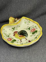PY Ucagco Early Provincial Roosters and Roses candy Dish Unmarked - £7.46 GBP