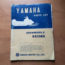 YAMAHA Snowmobile GS338G Parts List Manual 1974 - $16.23
