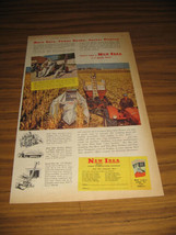 1950 Vintage Ad New Idea One-Row Pickers Farmer on Tractor - $11.14
