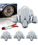 Chrome Spider Bullet Center Wheel Hub Caps 5 lug 4.75&quot; CHEVY Bolt Patter... - €176,50 EUR