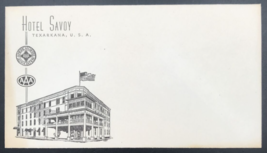 Vintage Hotel Savoy Texarkana Texas USA Advertising Stationary Envelope - £9.17 GBP