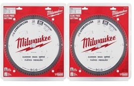 2 Milwaukee 12&quot; Aluminum Metal Cutting Carbide Circular Saw Blade 80T 48-40-4365 - £119.88 GBP